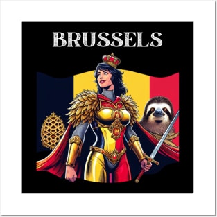 Brussels 70's Fantasy Comic Book Superhero Belgian Female Posters and Art